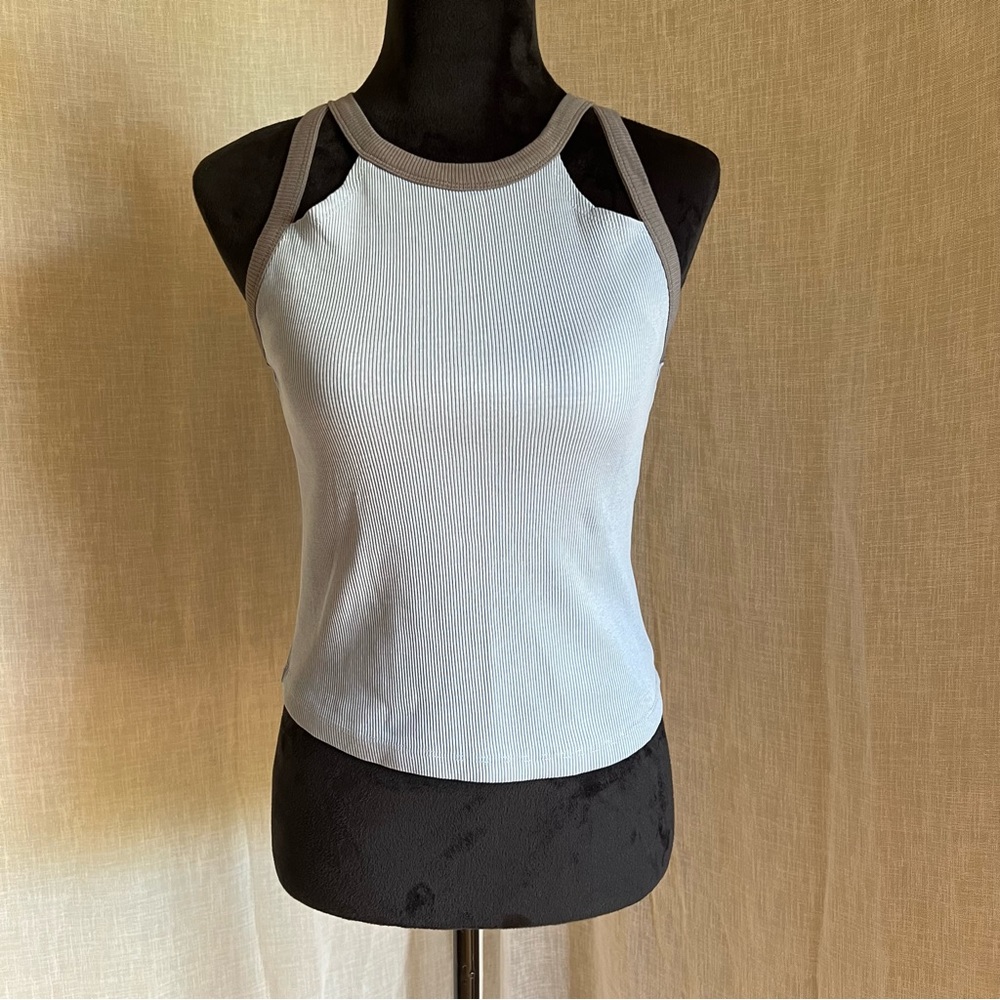Blue and Gray Tank Top.